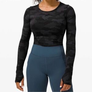 Lululemon Wunder Train Cropped Longsleeve